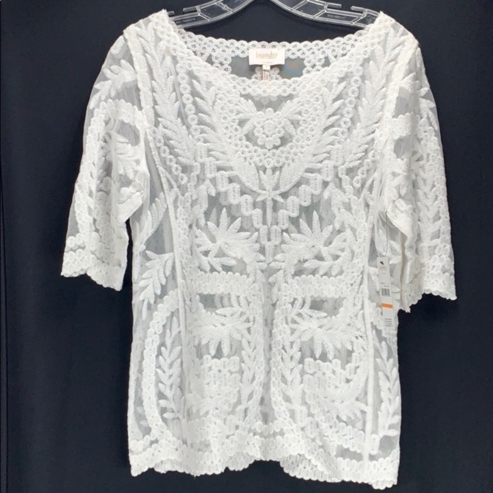 Laundry by Shelli Seagal - Lace embroidered 3/4 sleeve